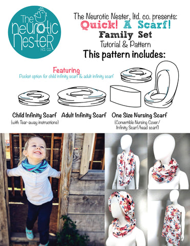 QUICK! A Scarf! Sewing Pattern & Tutorial - A4