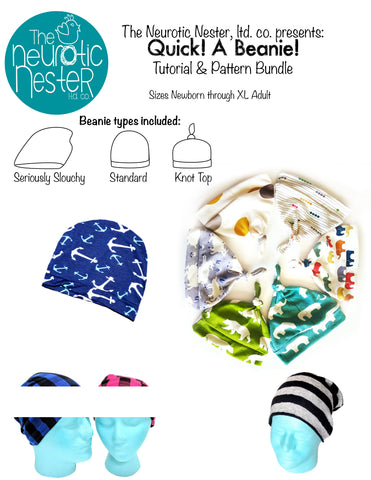 QUICK! A Beanie! Sewing Pattern & Tutorial - A4