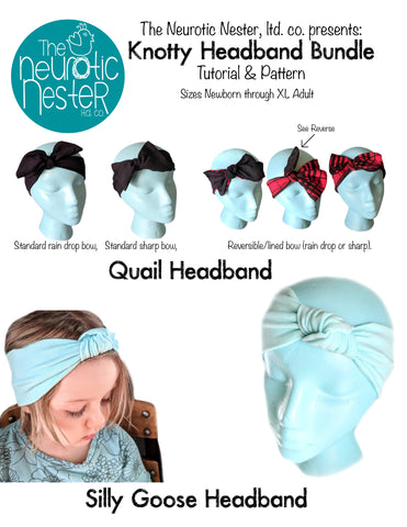 Knotty Headband Bundle Pattern & Tutorial - US Letter
